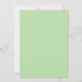 Moderne Mint Azure Wilde Bloemen Bruiloft Kaart (Achterkant)