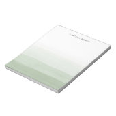 Moderne Mint en Witte Waterverf Gelaagde Ombre Notitieblok (Linkerzijde)