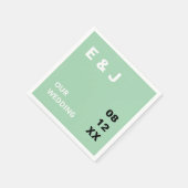 Moderne Mint Green bruiloft servetten (Hoek)