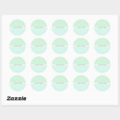 Moderne Mint Green- en Aqua Envelope-zegels Ronde Sticker (Vel)