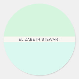 Moderne Mint Green- en Aqua Envelope-zegels Ronde Sticker