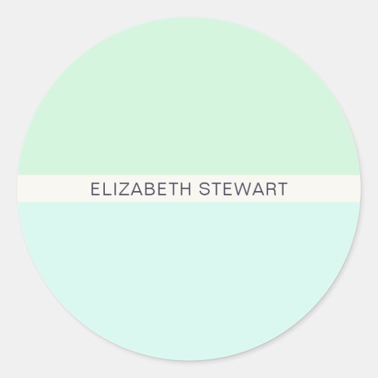 Moderne Mint Green- en Aqua Envelope-zegels Ronde Sticker (Voorkant)