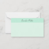 Moderne Mint Green Sjabloon Handgeschreven Script- (Voorkant)