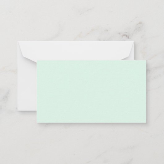 Moderne Mint Green Sjabloon Handgeschreven Script- (Achterkant)