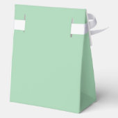 Moderne Mint Green Wedding Favoriete Boxen Bedankdoosjes (Achterkant)