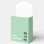 Moderne Mint Green Wedding Favoriete Boxen Bedankdoosjes (Open)