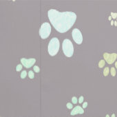Moderne Mint & Grijs Pootafdruk Nursery  Behang (Zoom)