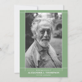 Moderne mint-groen en wit in het houden van geheug bedankkaart