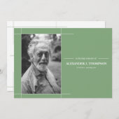 Moderne mint-groen en wit in het houden van geheug bedankkaart (Voorkant / Achterkant)