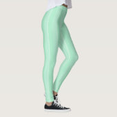 Moderne Mint Groen Wit Gestreepte Sjabloon Trendy Leggings (Rechts)