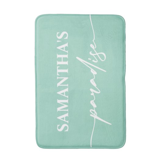 Moderne Mint Groene Bad Mat (Voorkant Verticaal)