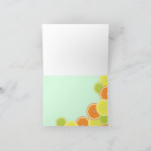 Moderne Mint Groene Citrusvruchten Dank u kaart (Binnen)