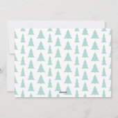 Moderne Mint Groene Kerstboom met Aangepaste Foto Feestdagenkaart (Achterkant)