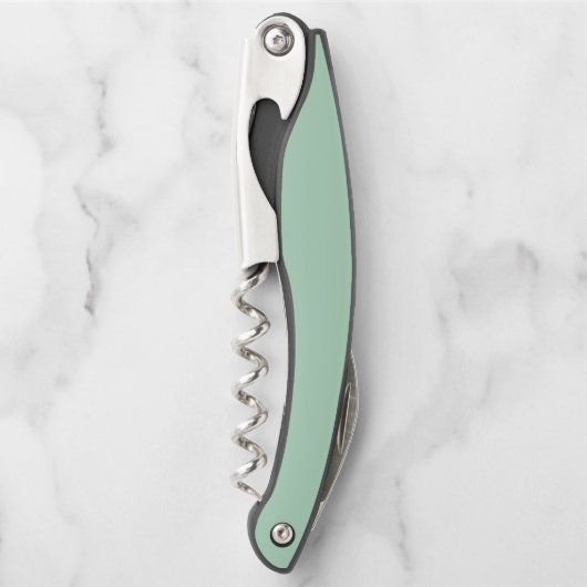 Moderne Mint Groene Kurkentrekker – Wijnliefhebber (Voorkant)