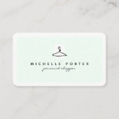 Moderne mint groene mode stylist personal shopper visitekaartje (Voorkant)
