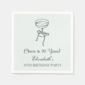 Moderne Mint juicht voor 30 jaar verjaardag servet (Voorkant)