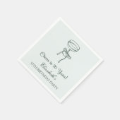 Moderne Mint juicht voor 30 jaar verjaardag servet (Hoek)