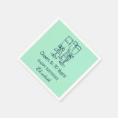 Moderne Mint juicht voor 30 jaar verjaardag servet (Hoek)