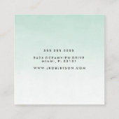 Moderne Mint Ombre Waterverf | Visitekaartje (Achterkant)