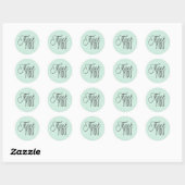Moderne Mint Quatrefoil dank u Ronde Sticker (Vel)