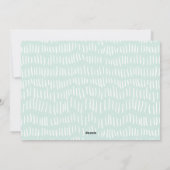 Moderne Mint Waterverf Kader Foto Feestdagenkaart (Achterkant)