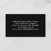 Moderne Mint Zebra Professional Visitekaartjes (Achterkant)