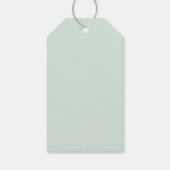 Moderne Mint Zwarte Script Trouw Bruiloft Favor Cadeaulabel (Achterkant)