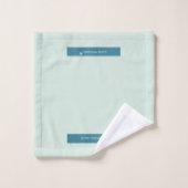 Moderne Mintblauw 'Goedemorgen' Minimalistisch Bad Handdoek (Wasdoekje)