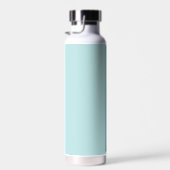 Moderne Mintblauwe "Goedemorgen" Minimalist Waterfles (Rechts)