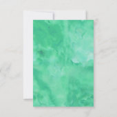 Moderne Mintgroene Aquarel | Trouw-RSVP RSVP Kaartje (Achterkant)