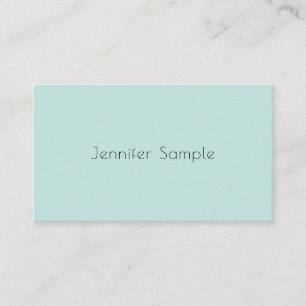 Moderne Mintgroene Blush Roze Eenvoudige Sjabloon Visitekaartje