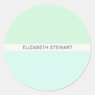 Moderne Mintgroene en Aqua Envelope Afdichtingen Ronde Sticker