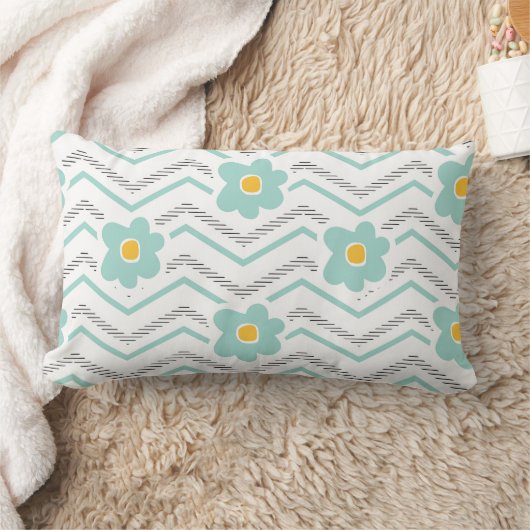 Moderne Mintgroene Kinderkamerpatroon Kussen (Deken)
