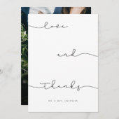 Moderne minuscule foto's van liefdesprogramma's en bedankkaart (Voorkant / Achterkant)