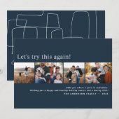 Moderne, minuscule, grappige kerstfeestdagen aankondiging (Voorkant / Achterkant)