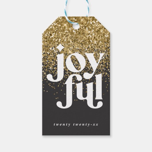 moderne , minuscule kerstmis cadeaulabel (Voorkant)