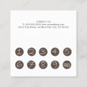 Moderne minuscule koffiepictogram Winkellogo Kaart Klantenkaartje (Achterkant)