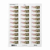 Moderne Misteletoe Kerstmis Etiket (Full Sheet)
