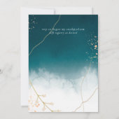 Moderne Mistige Blauwe Gouden Trouwring (Achterkant)