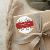 Moderne Mistletoe Merry Christmas Gift Stickers