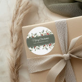 Moderne Mistletoe Merry Christmas Gift Stickers
