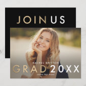 Moderne Mix Afstudeer Uitnodiging (Voorkant / Achterkant)