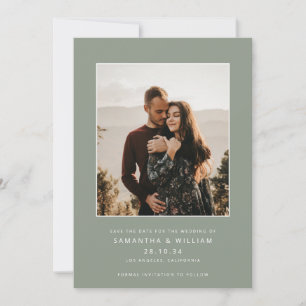 Moderne mix & match minimalistische foto save the date