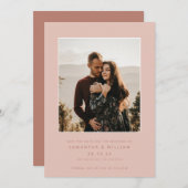 Moderne mix & match minimalistische stoffige roos  save the date (Voorkant / Achterkant)