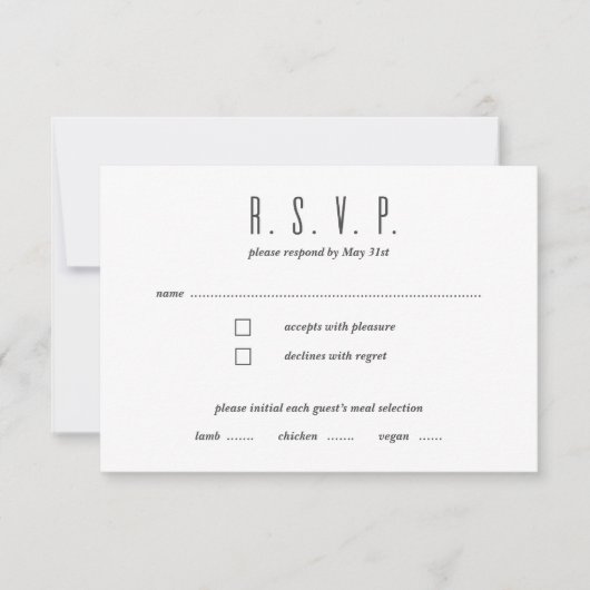 Moderne Mix RSVP-kaart RSVP Kaartje (Voorkant)