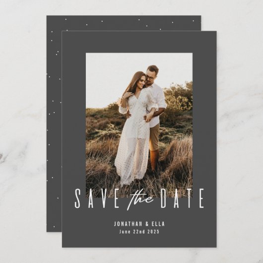 Moderne mix Sparen de kaart van de Datum (Voorkant / Achterkant)