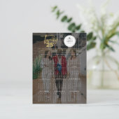 Moderne Mix Typografie 2025 Kalenderfoto Nieuwjaar Feestdagenkaart (Staand voorkant)