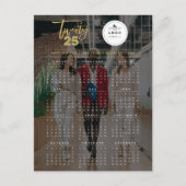 Moderne Mix Typografie 2025 Kalenderfoto Nieuwjaar Feestdagenkaart (Voorkant)