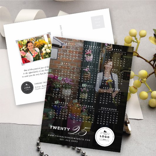 Moderne Mix Typografie 2025 Kalenderfoto Nieuwjaar Feestdagenkaart