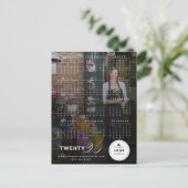 Moderne Mix Typografie 2025 Kalenderfoto Nieuwjaar Feestdagenkaart (Staand voorkant)